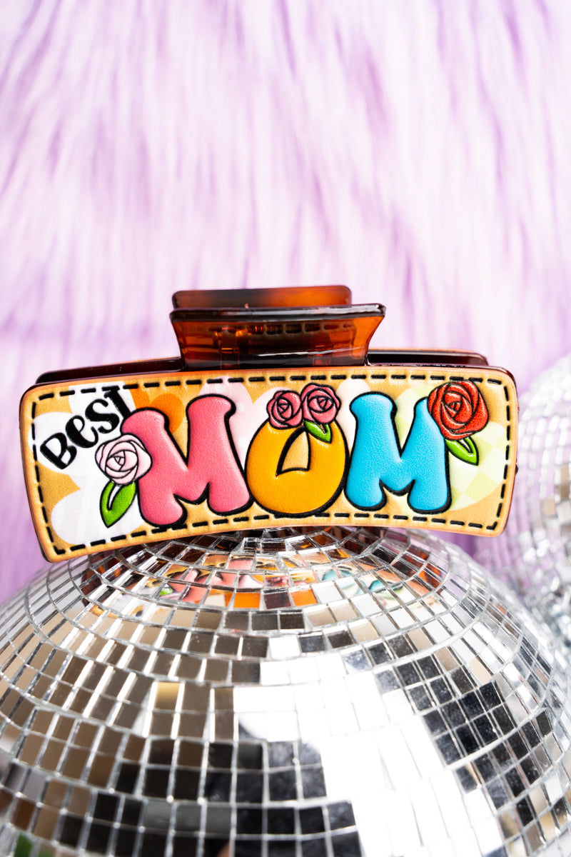 Mom Embossed Hair Claw