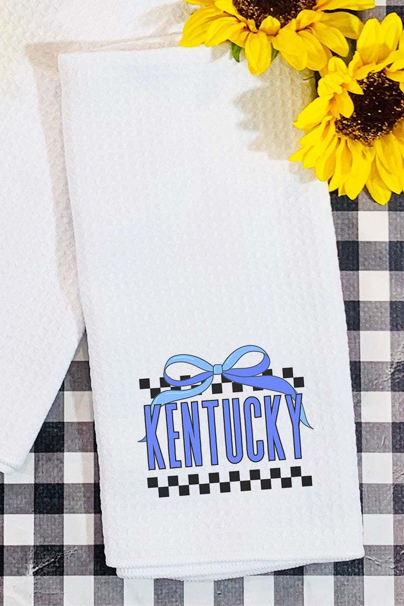 Bow Kentucky Check Waffle Kitchen Towel