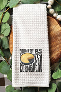 Country As Cornbread Skillet Waffle Kitchen Towel