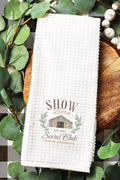 Show Barn Social Club Waffle Kitchen Towel