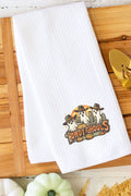 Western Howdy Ghouls Waffle Kitchen Towel